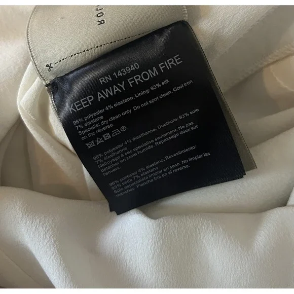 Roland Mouret Ramsey jumpsuit Size 6 Ivory Butterly Print Wide Leg Sleeveless - Picture 8 of 8